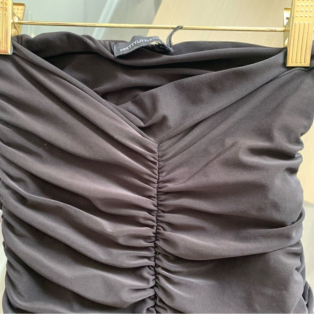 PLT MIDIMAXI DRESS RUCHED BLACK - Picture 7 of 10